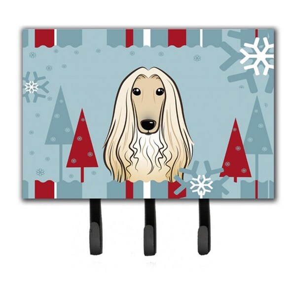 Jensendistributionservices Winter Holiday Afghan Hound Leash & Key Holder MI2103671 - main